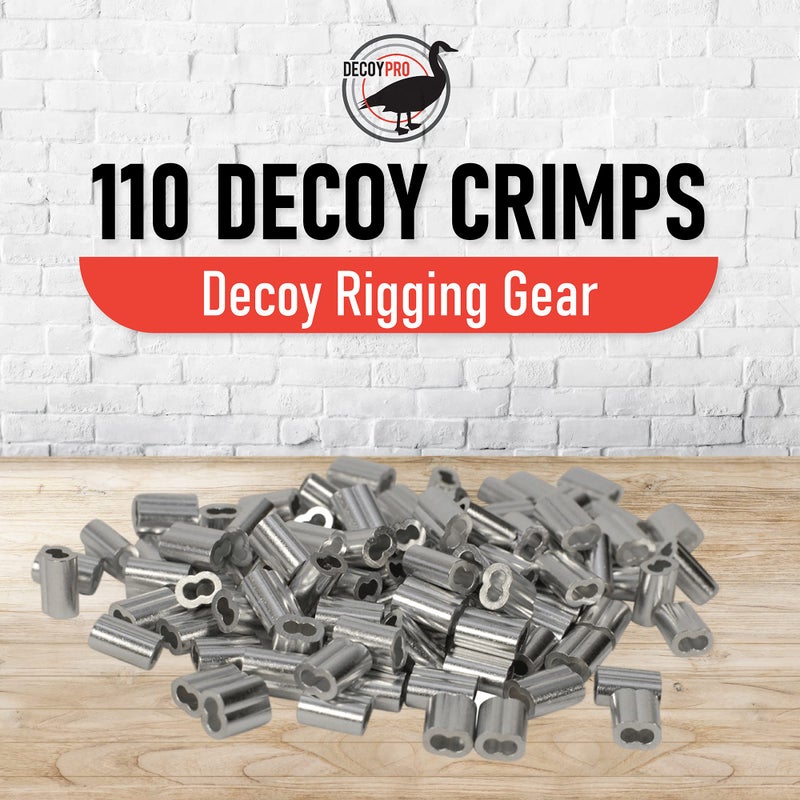 DecoyPro Duck Decoy Crimps, Texas Rig Decoy Line Crimps, PVC Decoy Cord Crimps, Duck Decoy Weights Crimps, Duck Decoy Strings, Texas Rigs for Duck Decoy Anchors, Decoy Rigging Crimps - Image 4