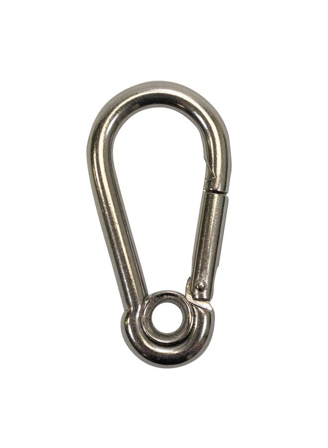 Scuba Choice Boat Marine Clip Stainless Steel Safety Spring Hook Carabiner with Rope Holder - Image 1