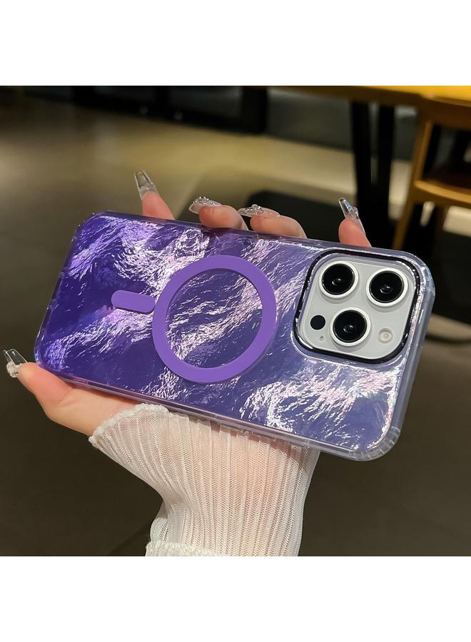 Zaboon Case For iPhone 12 Pro Max Plating Gradient Glacier Texture MagSafe Phone Case - Image 3