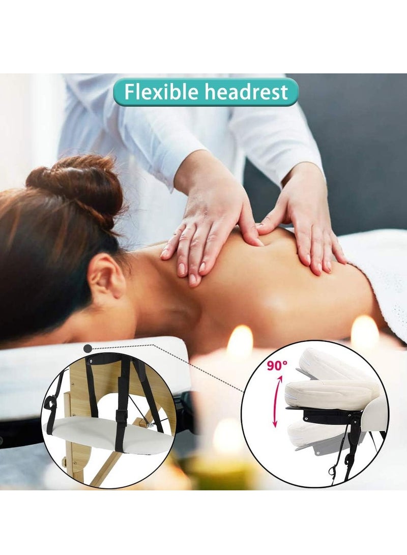 Sharpdo طاولة تدليك محمولة، سرير تدليك قابل للطي، ارتفاع 84 بوصة، سرير رموش قابل للطي مع حقيبة حمل، سرير وشم احترافي للوجه من الجلد الصناعي، يتحمل حتى 450 رطلاً - Image 5