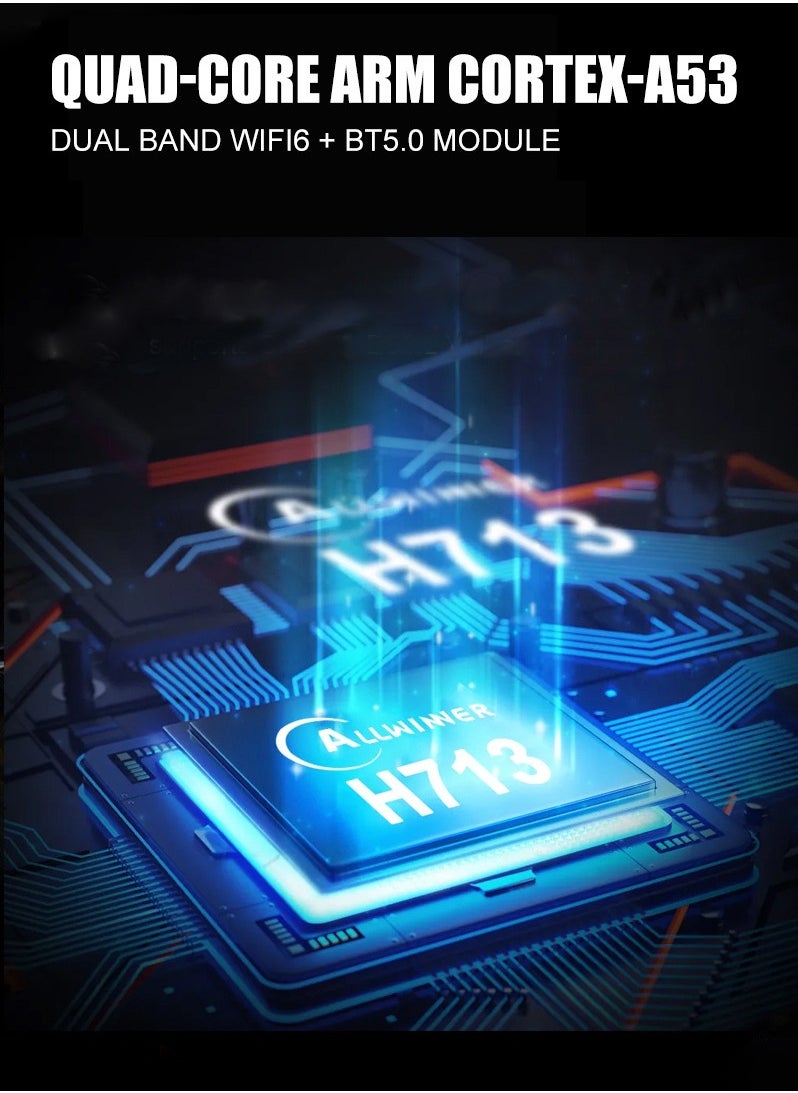 General - بروجيكتور ذكي محمول سينما منزلية ستيريو كاريوكي بروجيكتور بتقنية واي فاي 6 + وحدة بلوتوث 5.0 تدور 180° تركيز يدوي وتصحيح أوتوماتيكي للزاوية تقنية بيضاء - Image 1