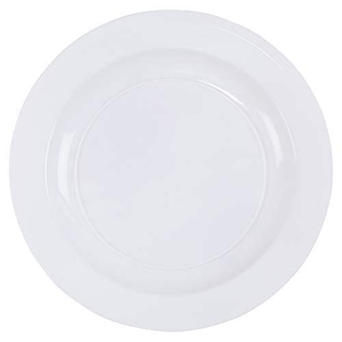 Cutting EDGE Round Colorful Set of Dinner Plates with Floral Printed Design for Families Parties Unbreakable Kid Friendly Dishwasher Safe Set of 6 Purple Rose - Image 2
