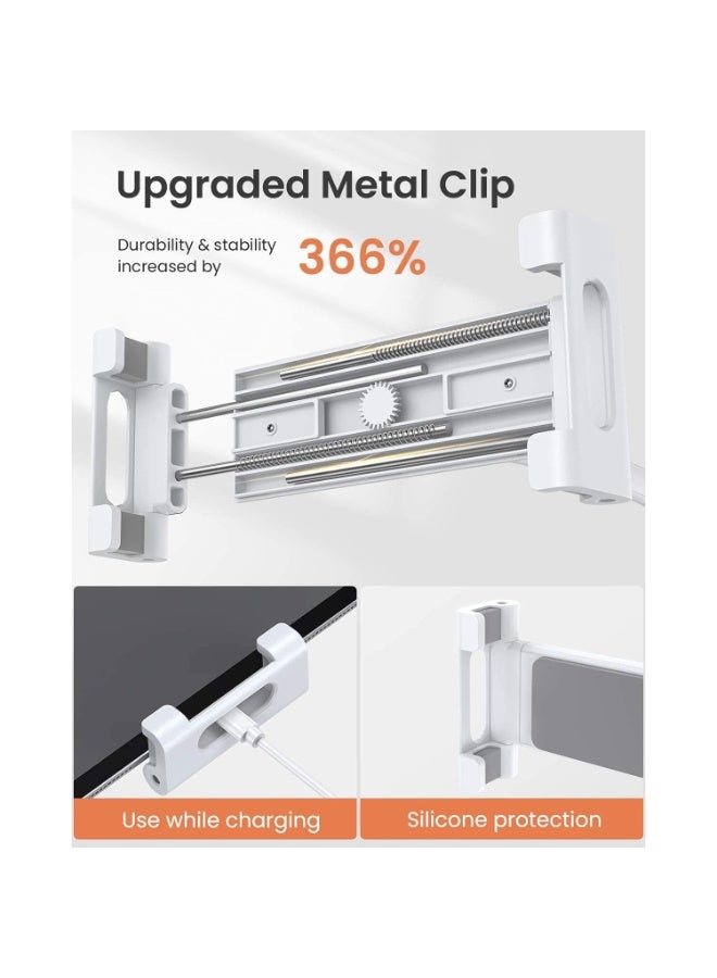 Lisen Tablet Stand Tablet Holder, Adjustable iPad Stands for Desk, Stand for iPad Thick Case Friendly iPad Stand Holder Compatible with(4.7-13") Tablets, Phones - Image 2