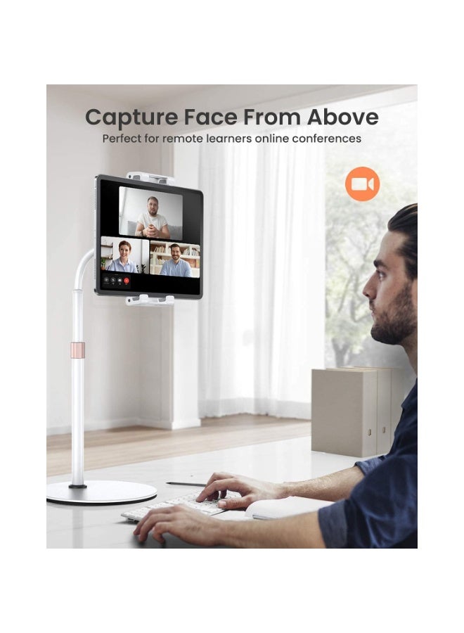 Lisen Tablet Stand Tablet Holder, Adjustable iPad Stands for Desk, Stand for iPad Thick Case Friendly iPad Stand Holder Compatible with(4.7-13") Tablets, Phones - Image 4