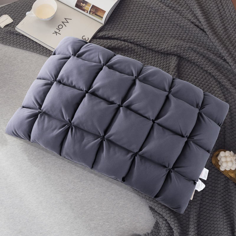 YOUR MOON Soft Pillows for Sleeping Support Bed Pillows Fluffy Down Alternative Pillow Luxury Hotel Gel Pillows for Side Sleeping Queen Size Gray