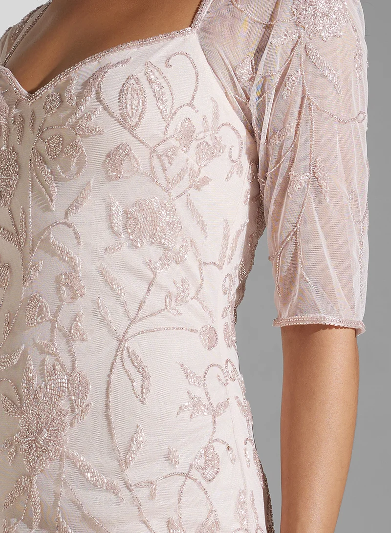 Namshi x Embroidered Evening Dress