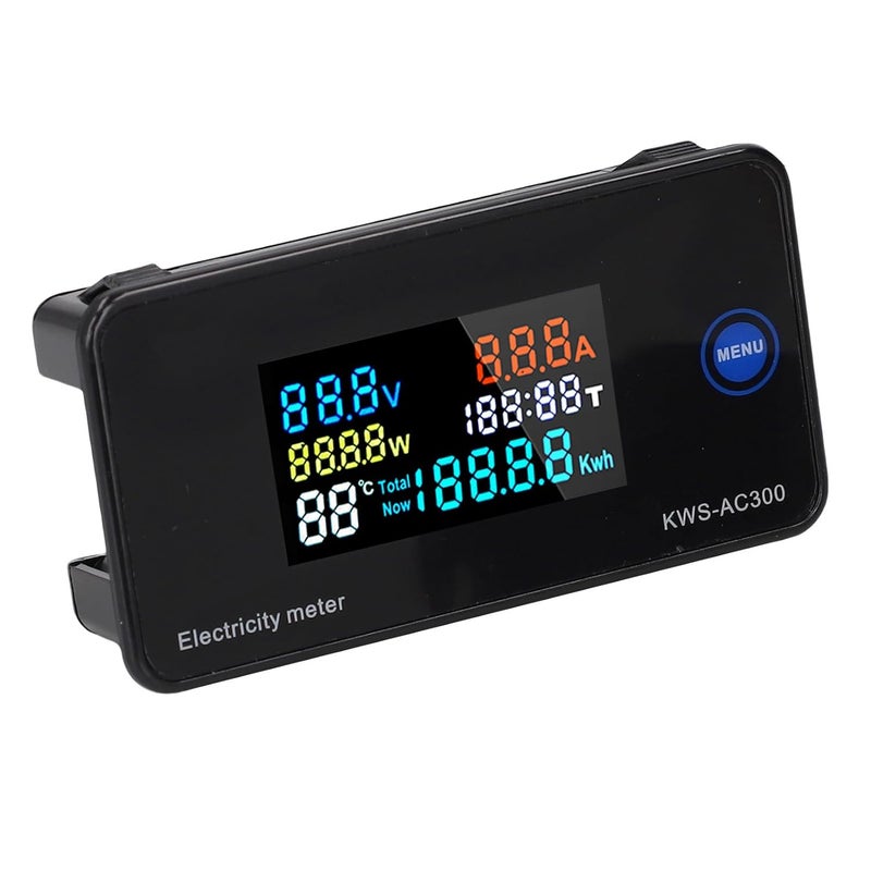 Color LCD Display AC Multimeter with Open Transformer, APM Processor, Reinforced Nylon Housing - 50-300 V Voltage Current Power Energy Meter and 0-100 A 30 KW 19999 Kwh - Image 4