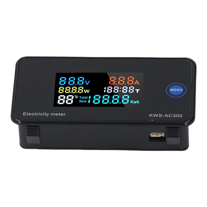 Color LCD Display AC Multimeter with Open Transformer, APM Processor, Reinforced Nylon Housing - 50-300 V Voltage Current Power Energy Meter and 0-100 A 30 KW 19999 Kwh - Image 2