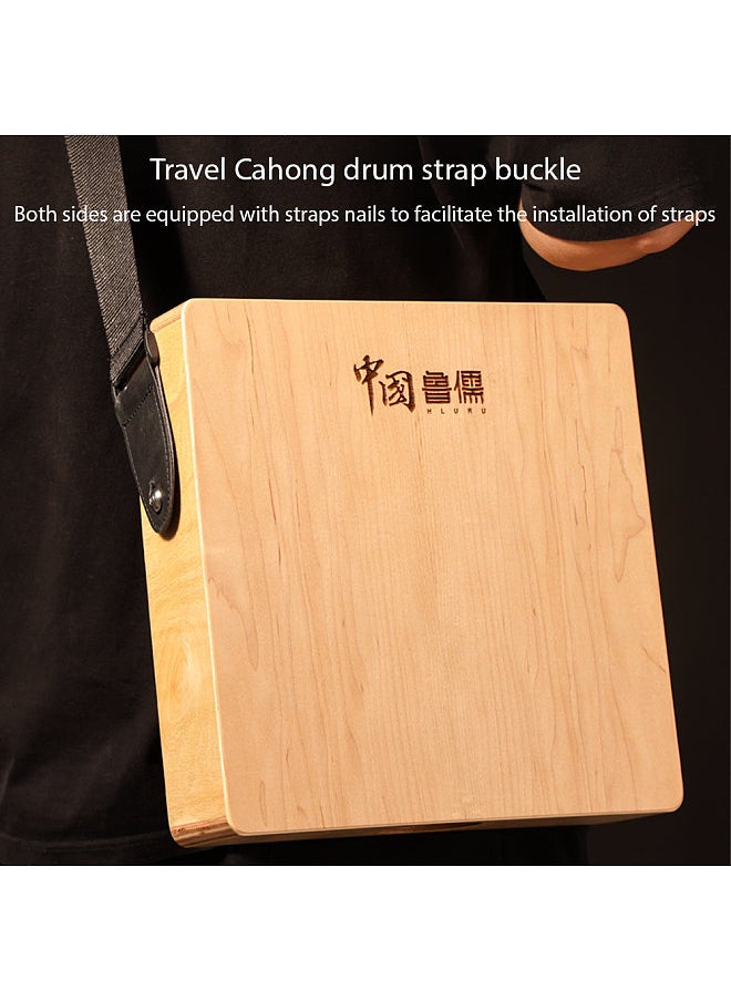 Generic Cajon Wooden Drum 3-in-1 Flat Hand Drum Percussion Instrument with Adjustable Strap Portable Box Drum for Beginners Traveling Party Hand Drums  - Image 4
