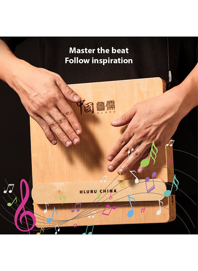 Generic Cajon Wooden Drum 3-in-1 Flat Hand Drum Percussion Instrument with Adjustable Strap Portable Box Drum for Beginners Traveling Party Hand Drums  - Image 5
