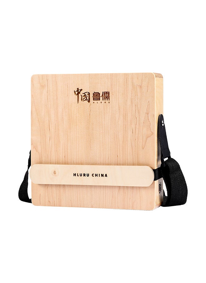 Generic Cajon Wooden Drum 3-in-1 Flat Hand Drum Percussion Instrument with Adjustable Strap Portable Box Drum for Beginners Traveling Party Hand Drums  - Image 1