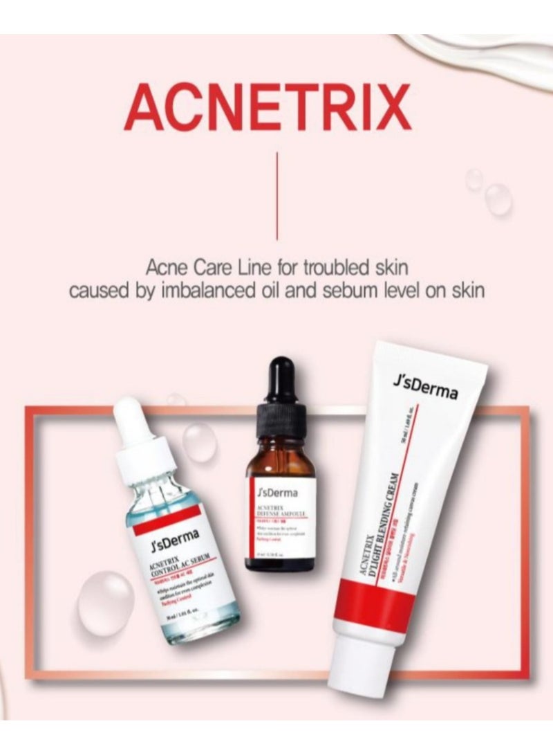 J'sDerma Daily Face Moisturizer for Blemish Relief, Oil Control & Hydration | Soothing Recovery Gel-Cream with Tea Tree for Oily, Combination & Sensitive Skin-Acnetrix D’Light Blending Cream 50ml - Image 5