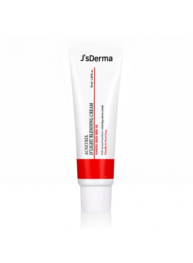 J'sDerma Daily Face Moisturizer for Blemish Relief, Oil Control & Hydration | Soothing Recovery Gel-Cream with Tea Tree for Oily, Combination & Sensitive Skin-Acnetrix D’Light Blending Cream 50ml