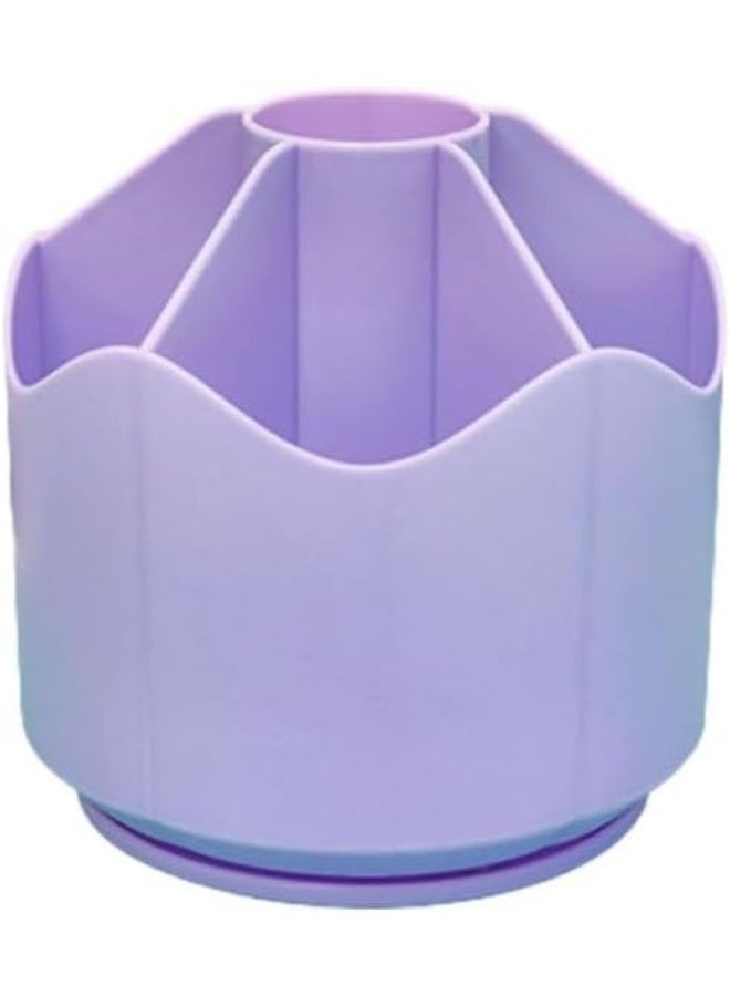 Spaceshoop Rotating Pen Holder,360 Degree Rotatable,Desk Organizer,For Home Office School Large Capacity Pen Holder Rotating Desk Organizer (Purple)  - Image 1