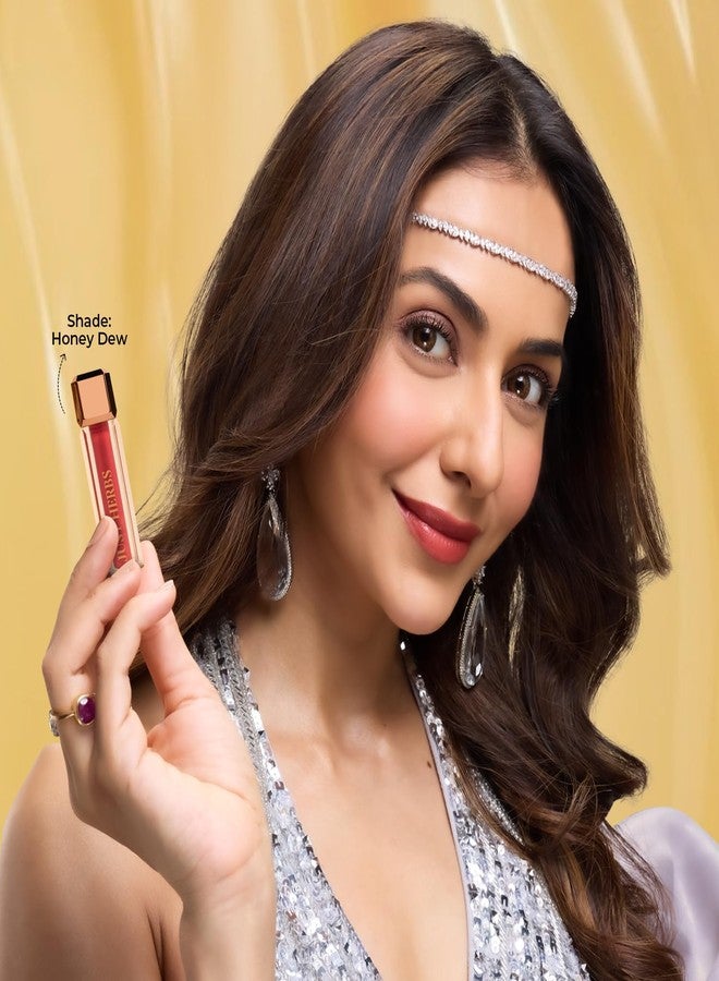 Just Herbs Lip Honey Plumping Gloss with Plant Vitamin C & Peppermint Oil (Honey Glaze, 4 ml) - Image 2