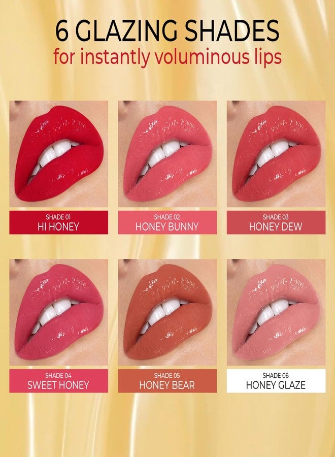 Just Herbs Lip Honey Plumping Gloss with Plant Vitamin C & Peppermint Oil (Honey Glaze, 4 ml) - Image 4