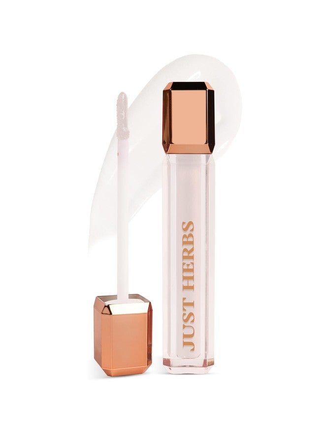 Just Herbs Lip Honey Plumping Gloss with Plant Vitamin C & Peppermint Oil (Honey Glaze, 4 ml) - Image 1