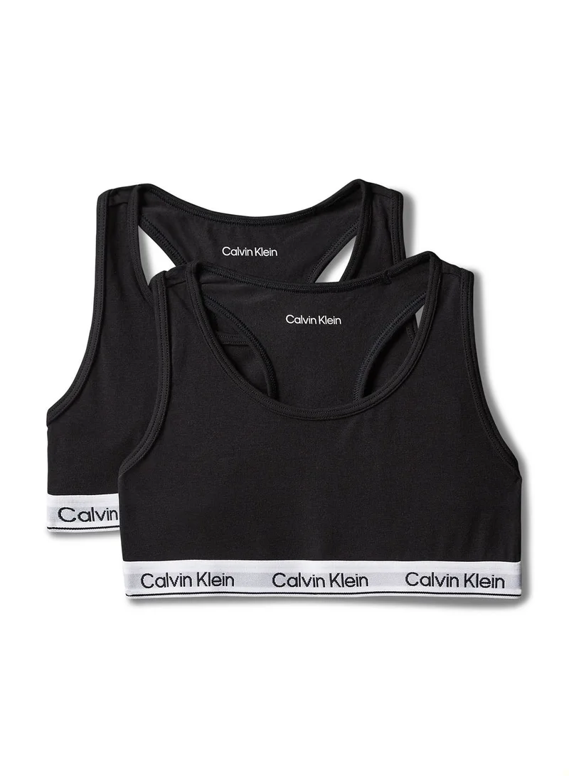 2 Pack Girls Bralettes - Icon Cotton Stretch