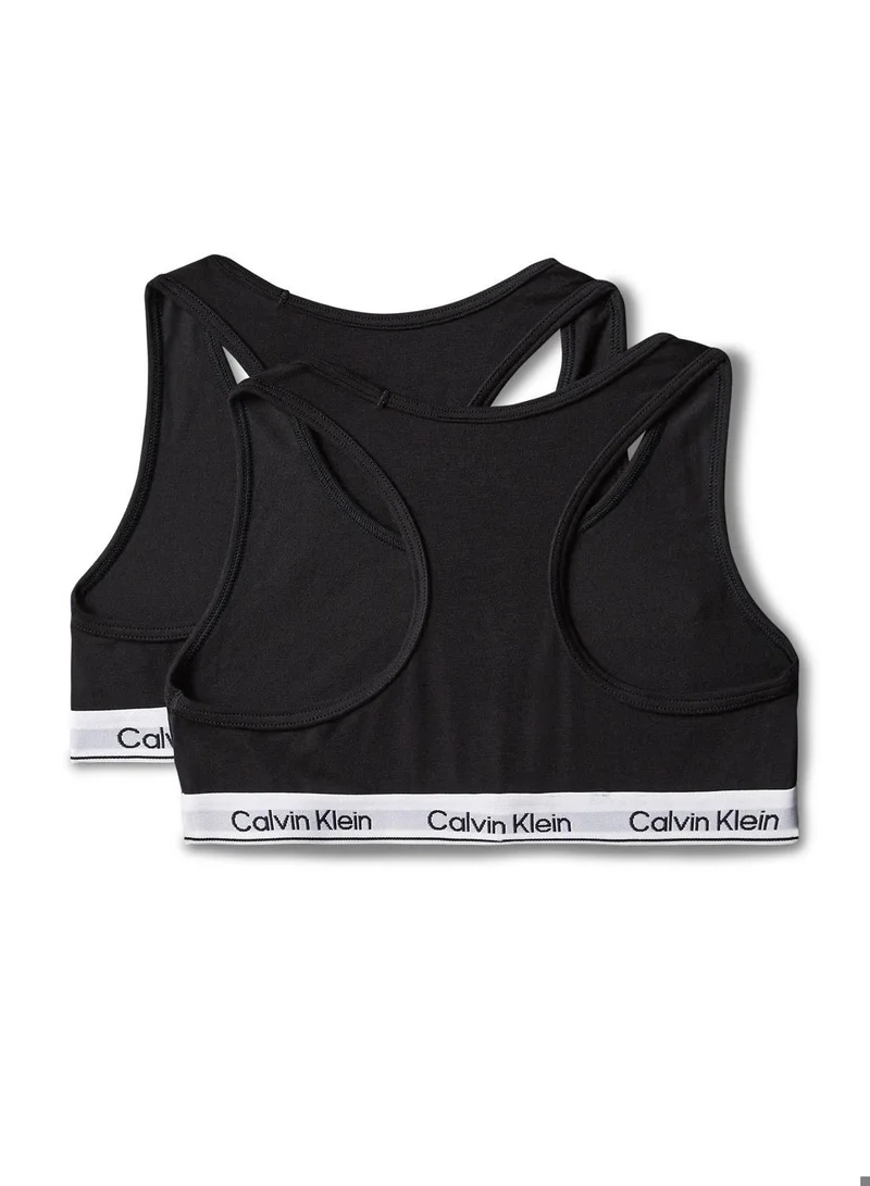 كالفن كلاين مجموعة براليت للبنات من تشكيلة Icon Cotton Stretch من قطعتين