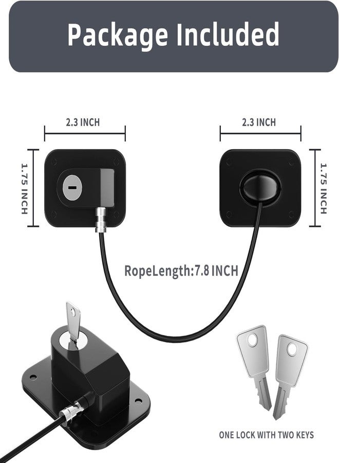 Hidak أقفال أمان للأطفال من هيداك مع مفاتيح، لا تحتاج إلى ثقب، أقفال أدراج وخزائن مقاومة للأطفال، سهلة التركيب، مزودة بمزالج لاصقة - Image 4