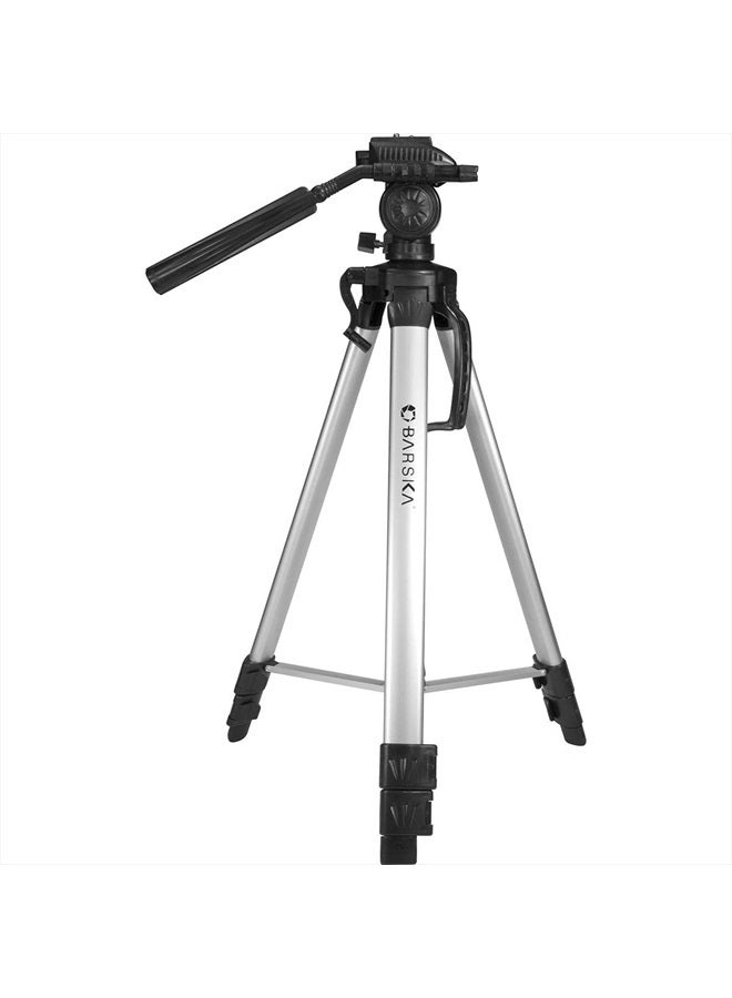 BARSKA Deluxe Tripod Extendable to 63.4" w/ Carrying Case , Gray/Black - Image 2
