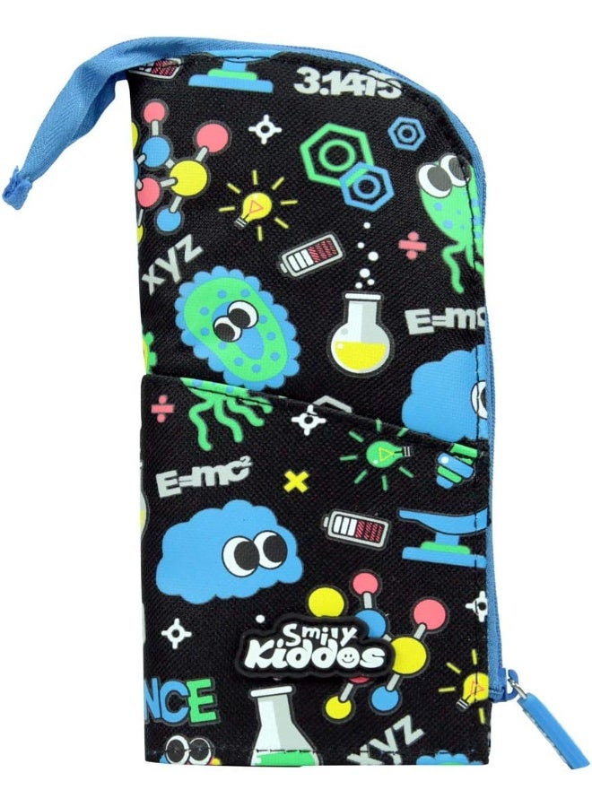 SMILY KIDDOS Smily Kiddos | Smily Pen Holder Case (Black) | Kids&School Pencil Case | Pencil Pouch for Kids - Image 1