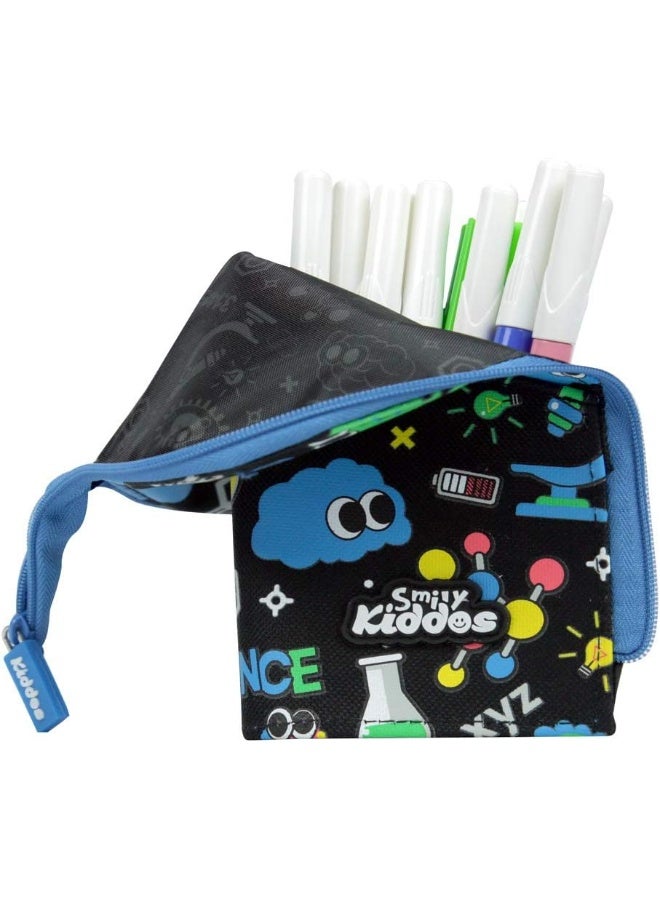 SMILY KIDDOS Smily Kiddos | Smily Pen Holder Case (Black) | Kids&School Pencil Case | Pencil Pouch for Kids - Image 2