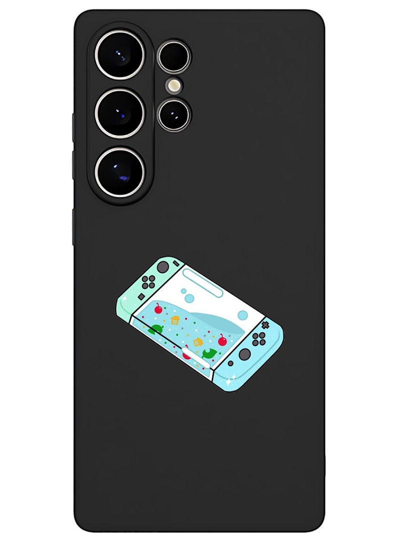 Theodor Protective Slim Fit Case Liquid Silicone Cover with Full Body Protection Anti-Scratch Shockproof Case For Samsung Galaxy S25 Ultra (Black) - Console - Image 1