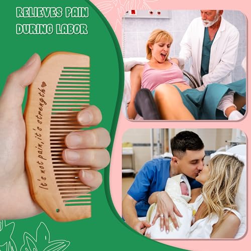 Arrozon Birth Comb for Women Labor, Wooden Labor comb Natural Labor and Delivery Essentials, Birthing Combs Hospital Bag Must Haves for Pregnant Women, Wood Comb Labor Gifts for Moms - Image 2