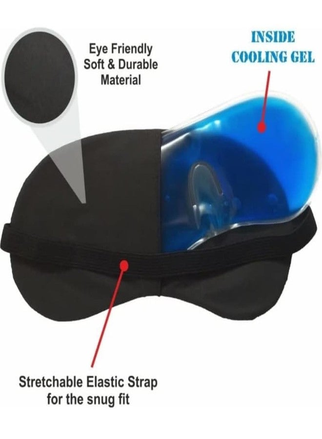 Samtrish Cotton Sleep Eye Mask For Side Sleeper Men Women, Zero Eye Pressure Sleeping Mask, Light Blocking Patented Design Night Blindfold, Soft Eye Shade Cover For Travel - Free Ear Plugs (Sky Blue) - Image 3