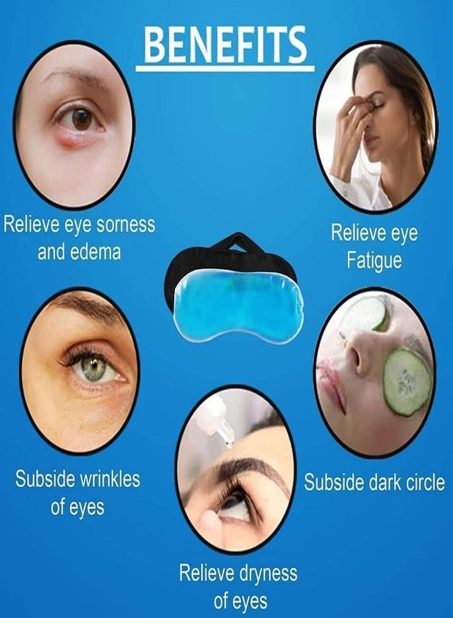 Samtrish Cotton Sleep Eye Mask For Side Sleeper Men Women, Zero Eye Pressure Sleeping Mask, Light Blocking Patented Design Night Blindfold, Soft Eye Shade Cover For Travel - Free Ear Plugs (Sky Blue) - Image 4