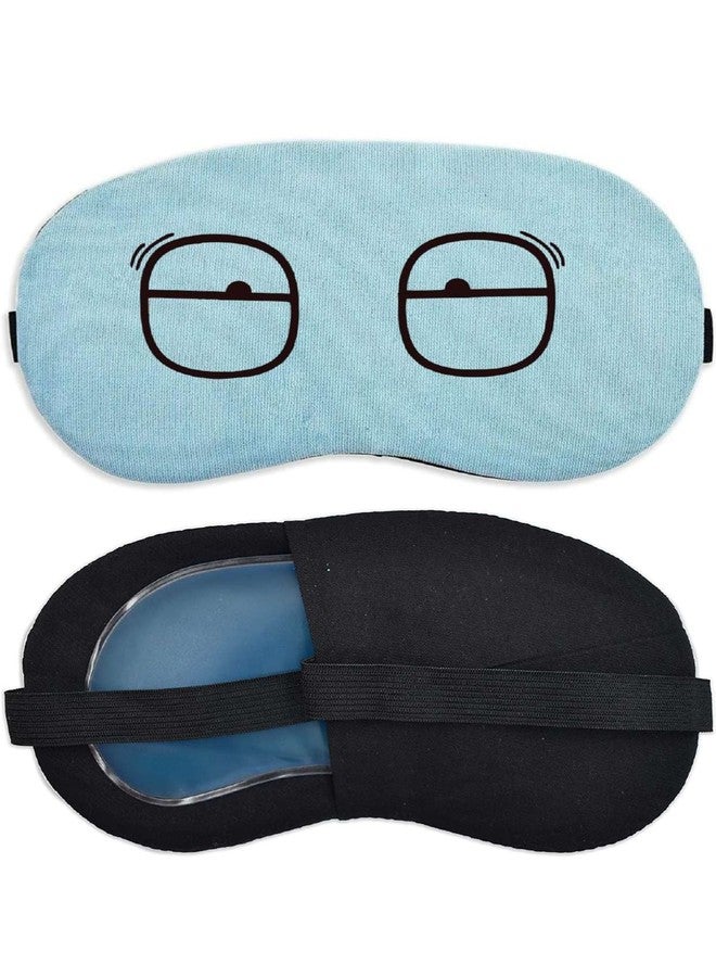 Samtrish Cotton Sleep Eye Mask For Side Sleeper Men Women, Zero Eye Pressure Sleeping Mask, Light Blocking Patented Design Night Blindfold, Soft Eye Shade Cover For Travel - Free Ear Plugs (Sky Blue) - Image 1