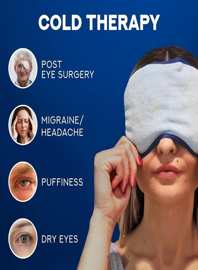 Samtrish Cotton Sleep Eye Mask For Side Sleeper Men Women, Zero Eye Pressure Sleeping Mask, Light Blocking Patented Design Night Blindfold, Soft Eye Shade Cover For Travel - Free Ear Plugs (Sky Blue) - Image 5