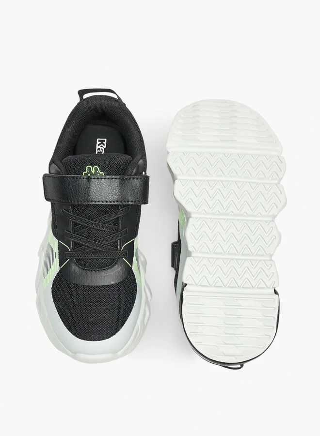 Kappa Boys' Colourblock Walking Shoes with Hook and Loop Closure