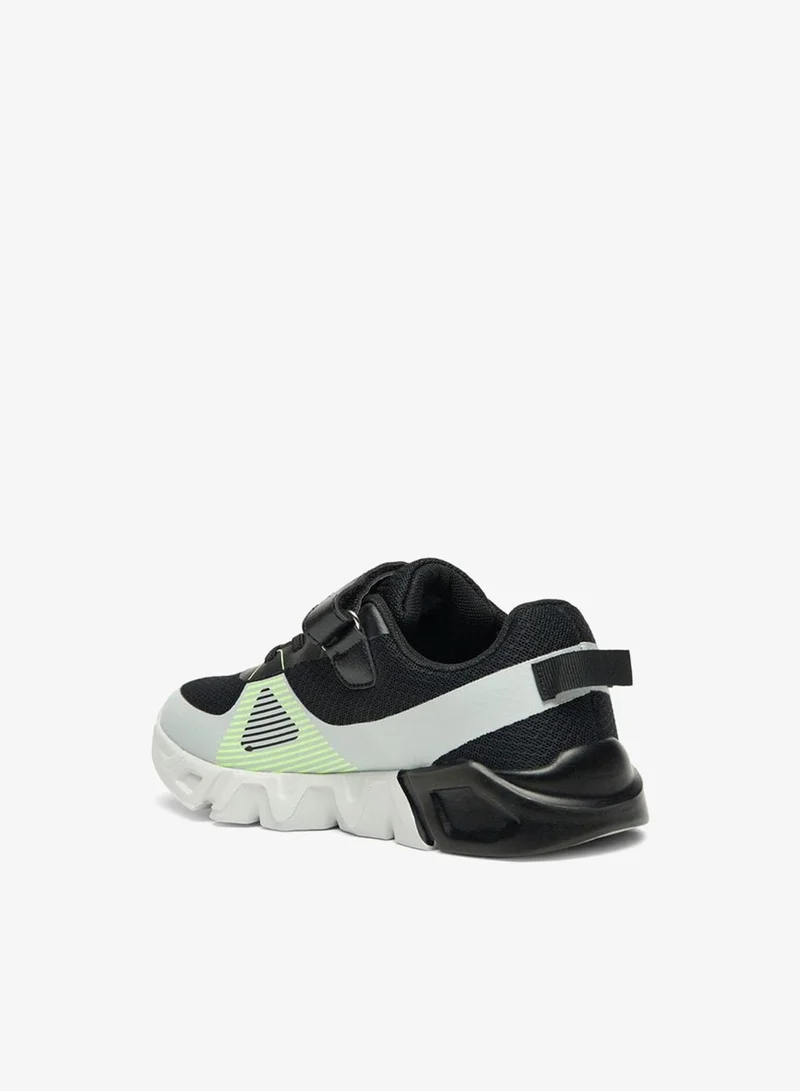 Kappa Boys' Colourblock Walking Shoes with Hook and Loop Closure