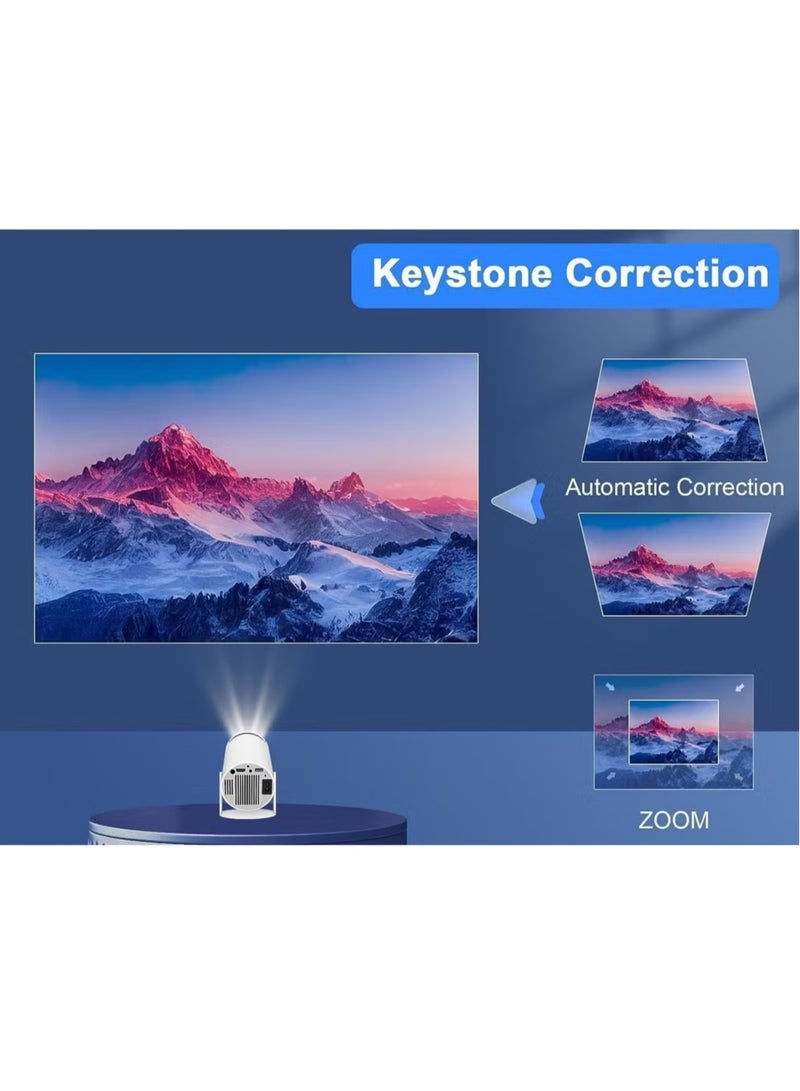 TIGER HY300 Auto Keystone Correction Portable 4K Projector || 200 ANSI Smart Projector with 2.4/5G WiFi, BT 5.0, 130-Inch Screen, 180° Flip | Home & Office Use, Crystal Clear Display - Image 2