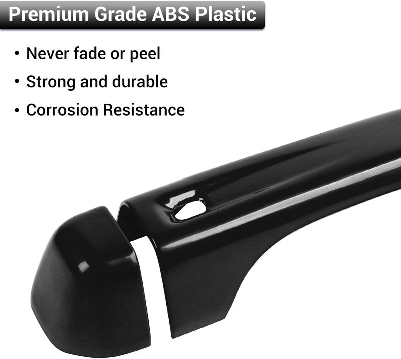 CheroCar Black Door Handle Cover Trim Tailgate Handle Cover Kit for 2018-2026 Jeep Wrangler JL JLU & Gladiator JT - Image 5