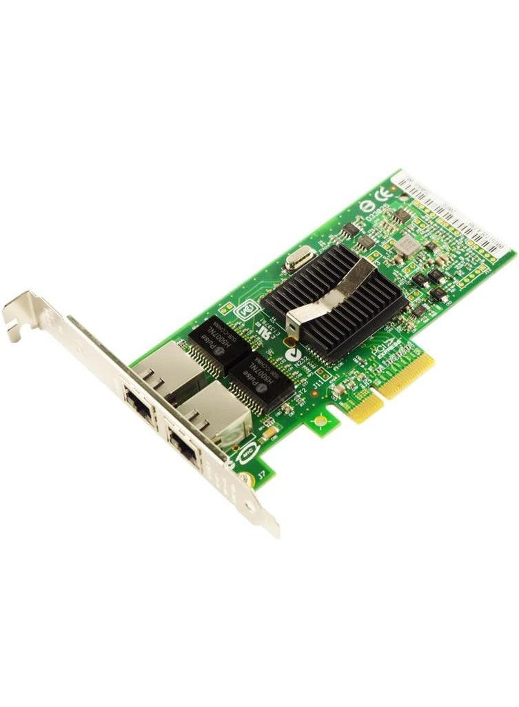 كارت شبكة PCIe جيجابت بمنفذين LAN سرعة 1Gbps لتوسيع الاتصال السلكي للكمبيوتر والسيرفر كارت إنترنت عالي الأداء - Image 2