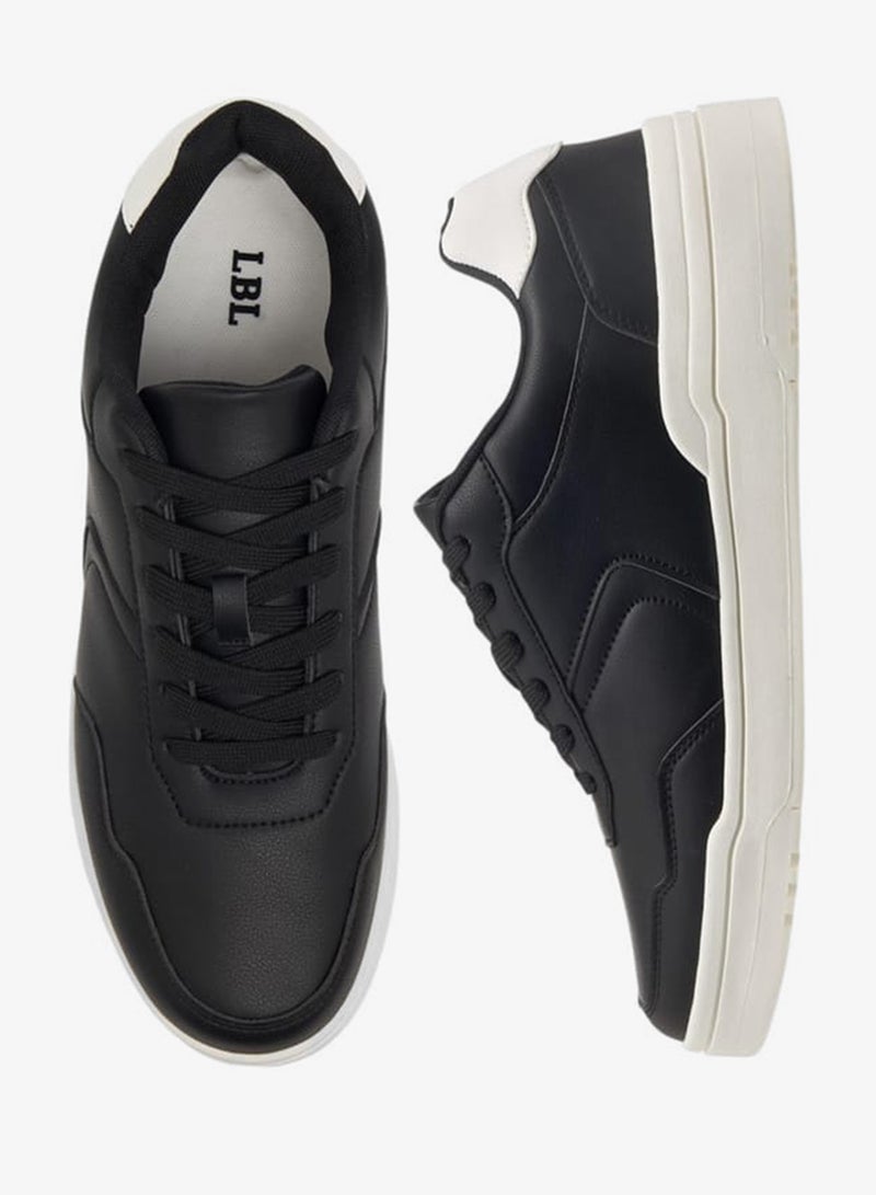 LBL by Shoexpress Men's Panelled Sneakers with Lace-Up Closure - Image 2
