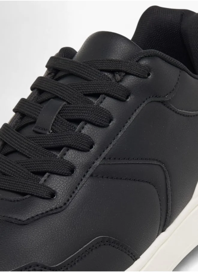 LBL by Shoexpress Men's Panelled Sneakers with Lace-Up Closure