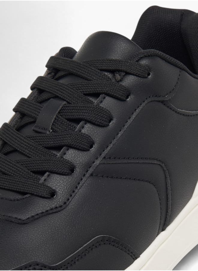 LBL by Shoexpress Men's Panelled Sneakers with Lace-Up Closure  - Image 4
