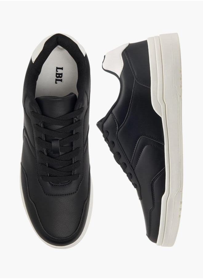 LBL by Shoexpress Men's Panelled Sneakers with Lace-Up Closure  - Image 2