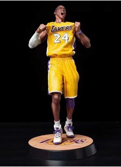 NBA 1/6 Lakers Kobe Bryant Victory Shout Action Figure Collectible Statue Display Model, Approximately 34cm Tall