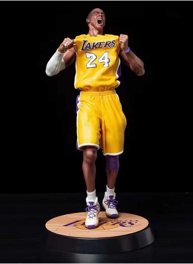 Generic - NBA 1/6 Lakers Kobe Bryant Victory Shout Action Figure Collectible Statue Display Model, Approximately 34cm Tall - Image 1