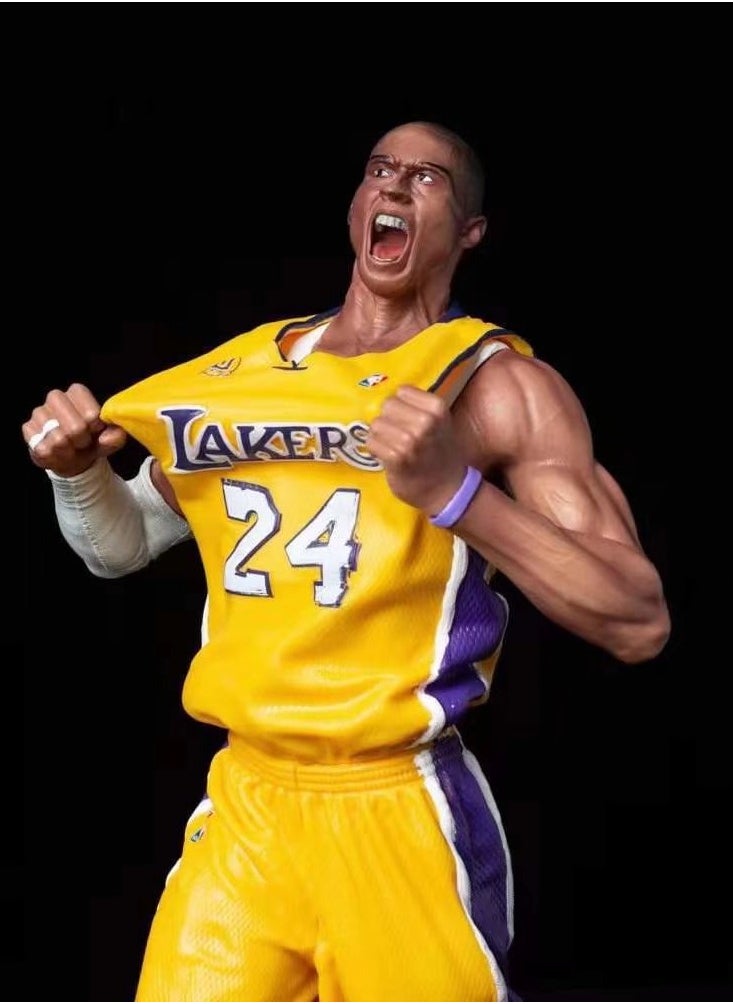 Generic - NBA 1/6 Lakers Kobe Bryant Victory Shout Action Figure Collectible Statue Display Model, Approximately 34cm Tall - Image 1