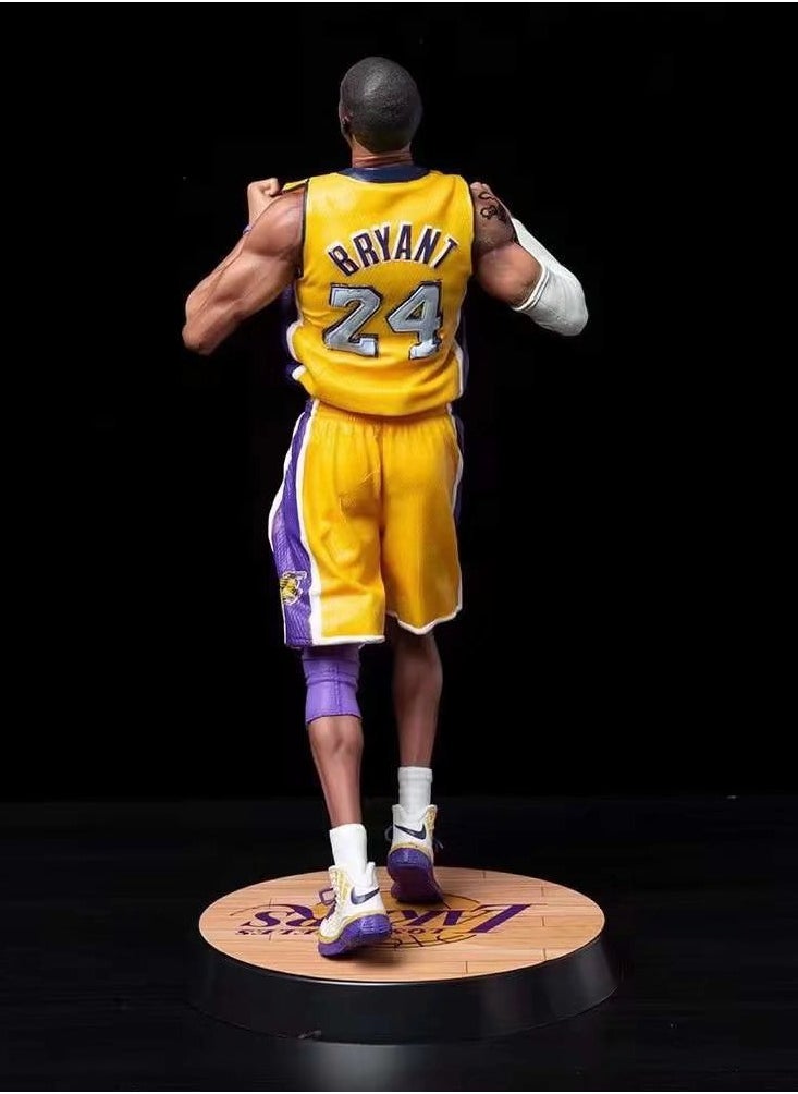 Generic - NBA 1/6 Lakers Kobe Bryant Victory Shout Action Figure Collectible Statue Display Model, Approximately 34cm Tall - Image 1