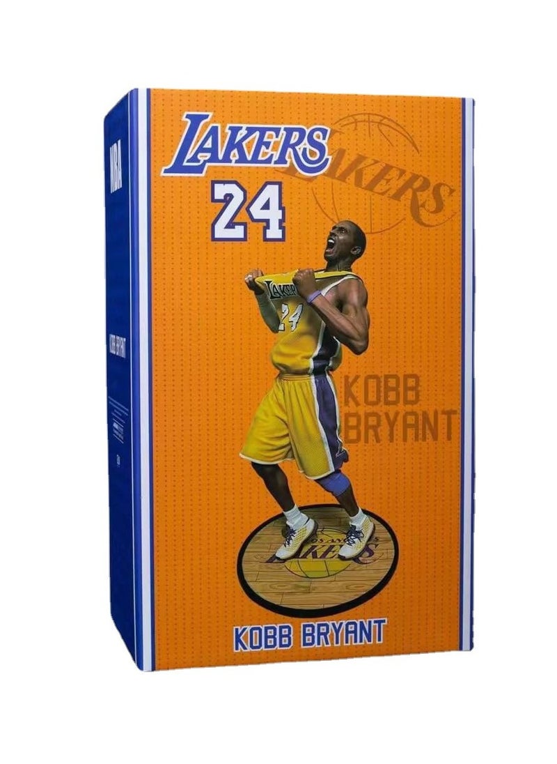 Generic - NBA 1/6 Lakers Kobe Bryant Victory Shout Action Figure Collectible Statue Display Model, Approximately 34cm Tall - Image 1