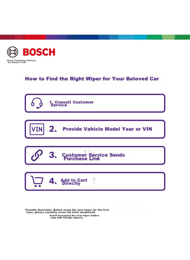 Bosch Windshield Wiper Blades, Shenyi Imported 26/16 - Image 2