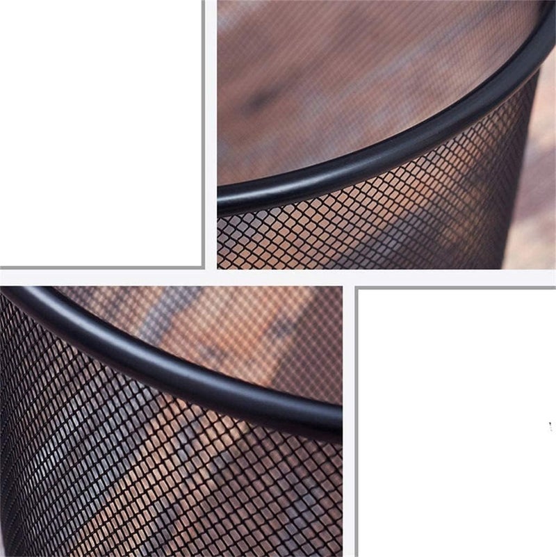 إي سي في في سلة المهملات سلة المهملات المعدنية الدائرية المصنوعة من الأسلاك الشبكية خفيفة الوزن وأنيقة، سلة المهملات المثالية للمنزل والمكتب، حجم صغير (لون عشوائي) - Image 4