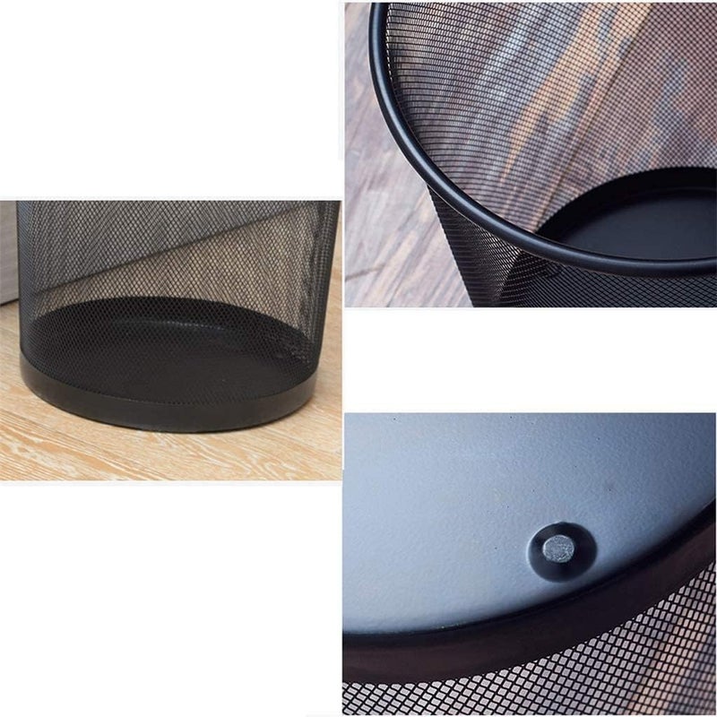 إي سي في في سلة المهملات سلة المهملات المعدنية الدائرية المصنوعة من الأسلاك الشبكية خفيفة الوزن وأنيقة، سلة المهملات المثالية للمنزل والمكتب، حجم صغير (لون عشوائي) - Image 5